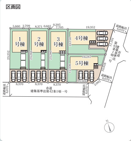 いわき市錦町江栗一丁目【新築】4LDKの区画図