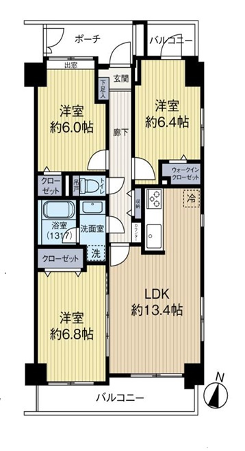 柏木一丁目シティハウスの間取り