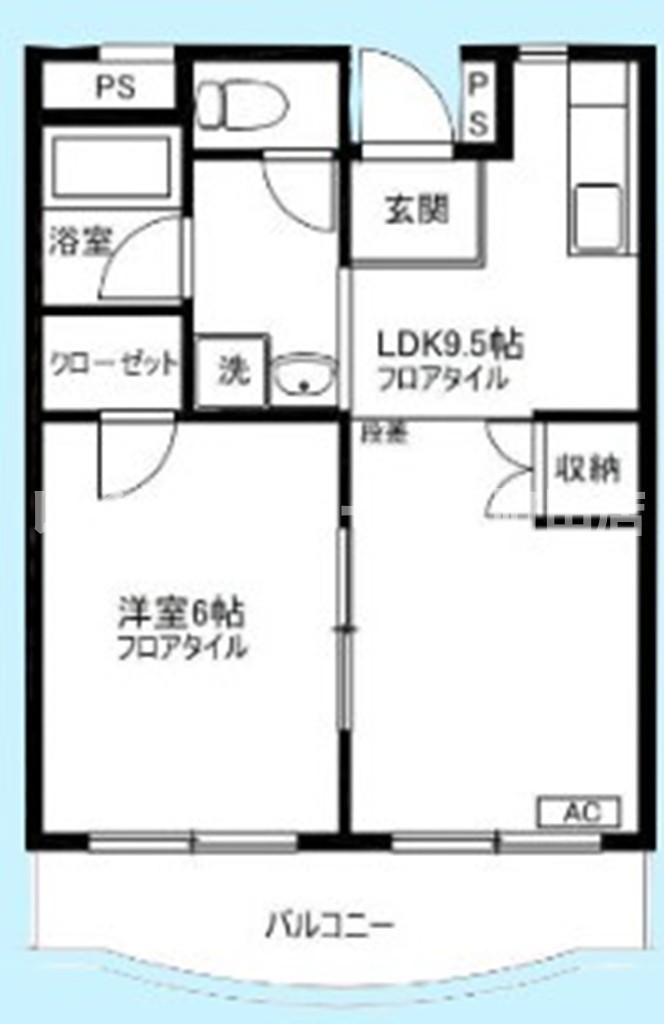 グリーンプラザ御園３※初期費用分割後払いサービス利用可能物件の間取り