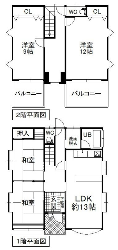 【中古戸建】足利市駒場町の間取り|■間取り図｜敷地面積：228.23㎡（約69.03坪）建物面積：114.18㎡（約34.53坪）