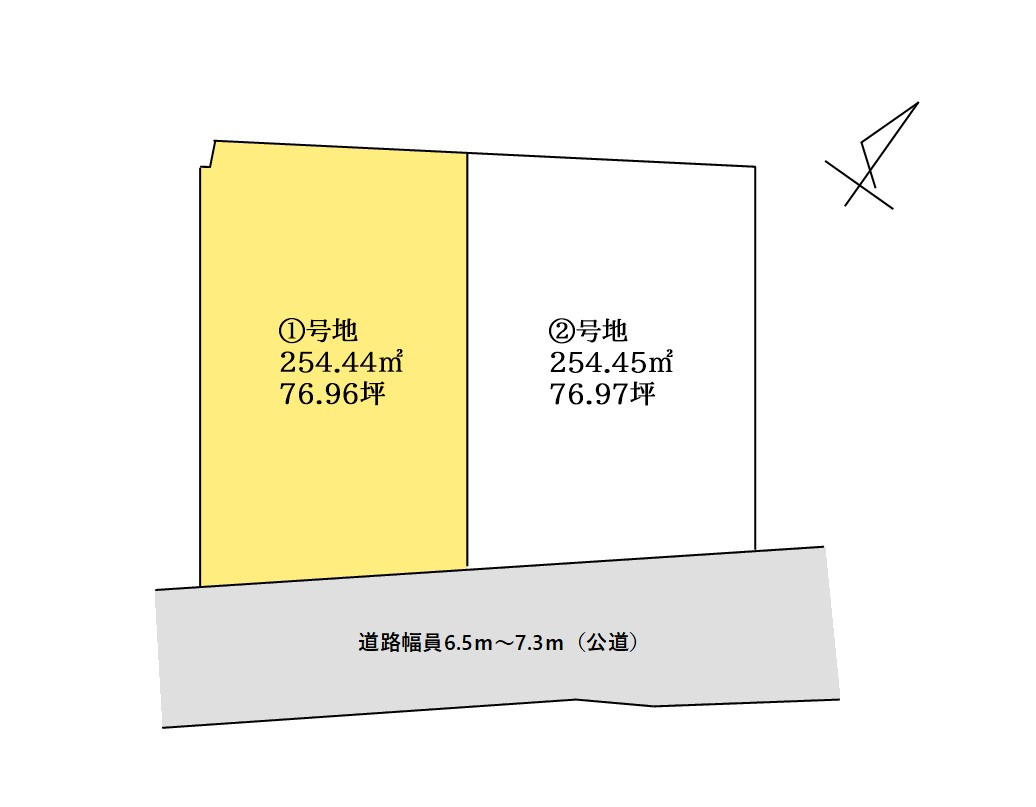 売地　高崎市足門町　1号地の土地図