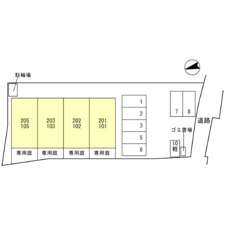 アリヴィラ宮前の区画図