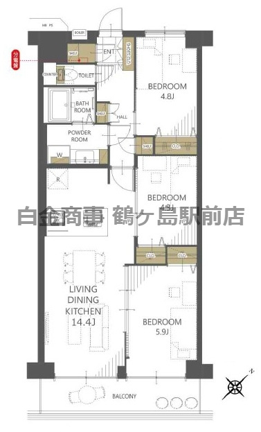 若葉台マンションの間取り
