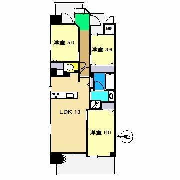 ロイヤルガーデン追手筋（２０１）の間取り| 