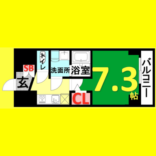 エスリード大須アヴェニュー　名古屋市賃貸　仲介手数料無料の間取り