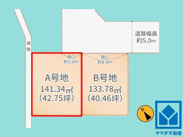 伏見区桃山町遠山　A号地の土地図