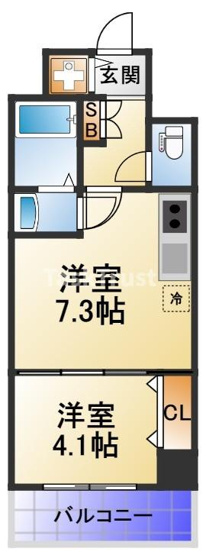 【間取り】 | ONE ROOF FLAT TENJINBASHI
