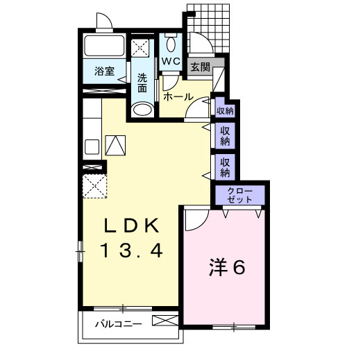 【間取り】 | ブライト・ヒルサイトＢ