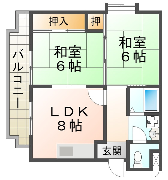 パレス五色山の間取り