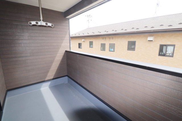 二本松市郭内2丁目　　　　６号棟　　　二本松北小学校、二本松第１中学区のバルコニー