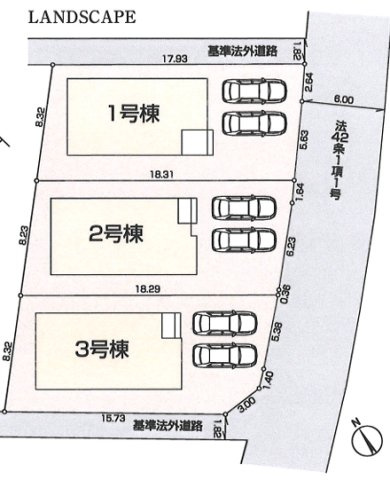 武蔵村山残堀第５の区画図