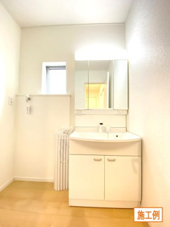 【内観：施工例】 | 寒川町倉見　新築分譲住宅　全4棟/今回販売1棟 | 同施工会社施工例（洗面）