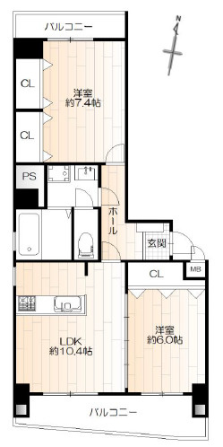 サンコート住吉駅前の間取り