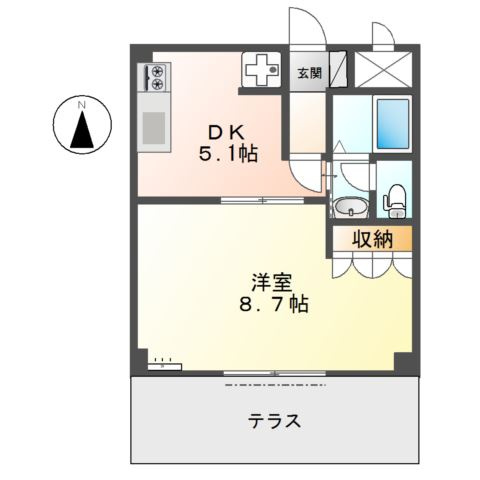 ヒムス　プルーニェの間取り