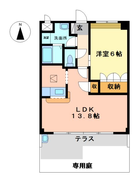 グランディール四条Ａの間取り