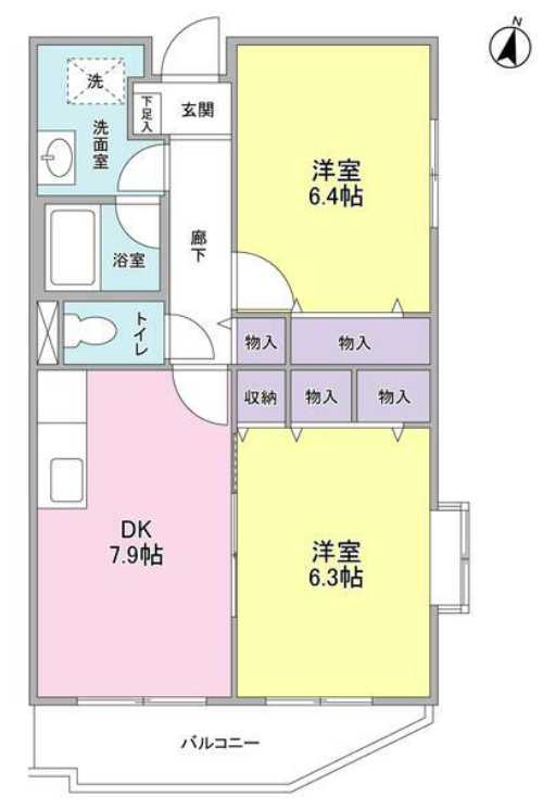 アルカディア三軒茶屋　南東角部屋　駐輪場　収納豊富の間取り