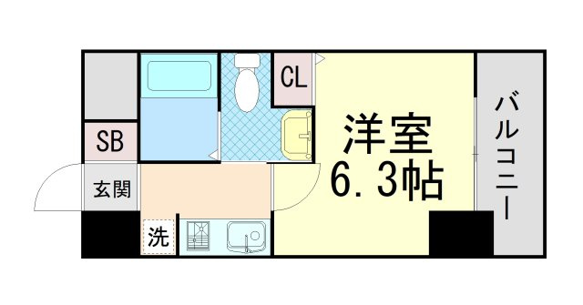エステムプラザ神戸三宮ルクシアの間取り