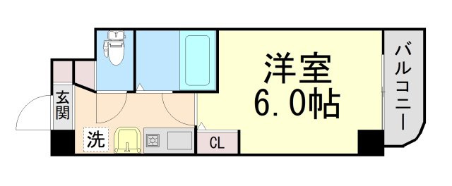 エステムコート神戸・三宮山手センティールの間取り