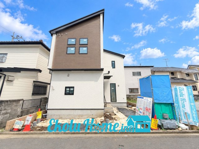あきる野市二宮9期　全1棟の外観|現地 （2026年9月）撮影
※空はCG加工しています。