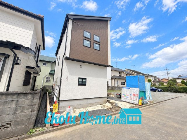 あきる野市二宮9期　全1棟の外観|現地 （2026年9月）撮影
※空はCG加工しています。