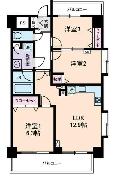 グランドフェニックスの間取り|間取りです。