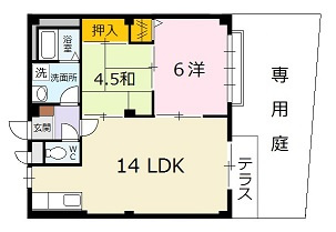 エルディム三通田の間取り