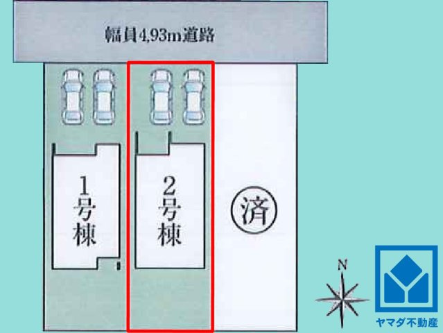 尼崎市東園田町３丁目　第29　2号棟の区画図|ファーストタウン尼崎市第29東園田町、全3棟の2号棟です。区画それぞれ間取りが違うので、ライフスタイルに合わせてご検討ください。