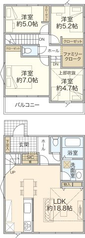 全棟4LDK×新築分譲住宅全7棟~ベルガーデン白旗1丁目~の画像