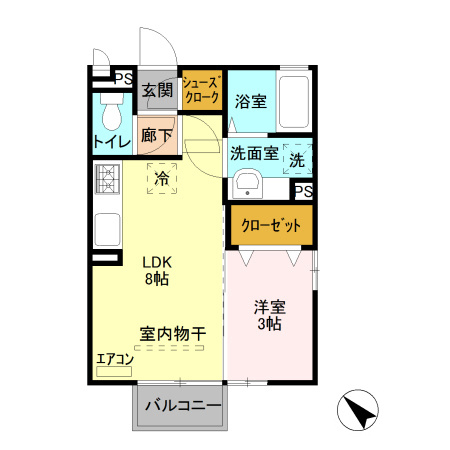プレシャス前橋　Ｃの間取り