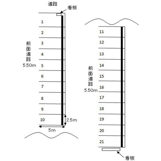 羽島郡笠松町北及の駐車場の間取り
