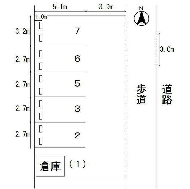 岐阜市岩地１丁目の駐車場の間取り
