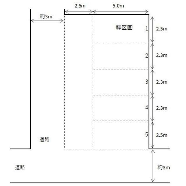 岐阜市江崎北の駐車場の間取り