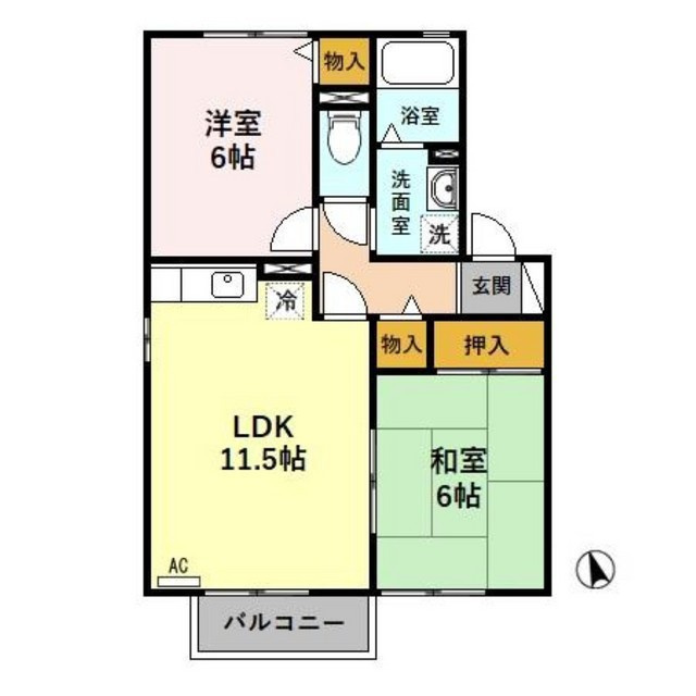 クレセントヴィラ日置江　Ａの間取り