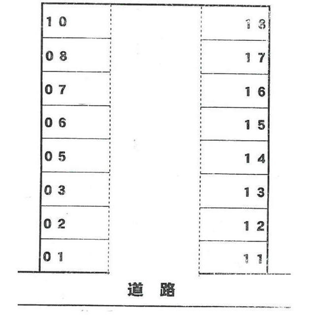 岐阜市加納大黒町１丁目の駐車場の間取り