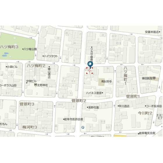 岐阜市八ツ梅町２丁目の駐車場の外観