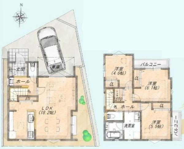横浜市南区清水ケ丘の新築一戸建の間取り|使い勝手の良い3LDK
お気軽にお問い合わせください。