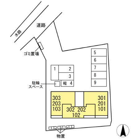 トリシア三輪の区画図