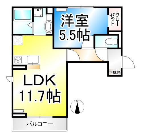 トリシア三輪の間取り