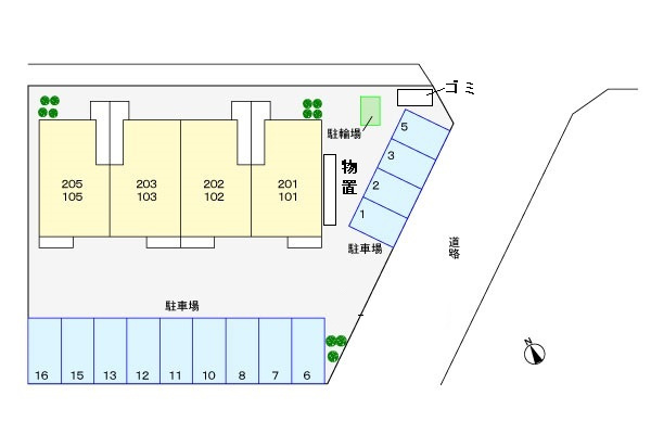 ドミールＫ１の区画図