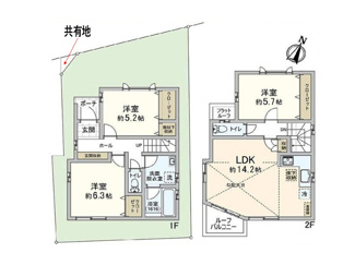 【間取り】 | JR茅ヶ崎駅9分-茅ヶ崎市十間坂☆３ＬＤＫリフォーム中古戸建-53-11 | 駐車１台分◆リフォーム／令和8年３月完了済み
２Ｆリビング