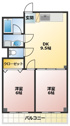 【間取り】 | 2DKの間取りです！