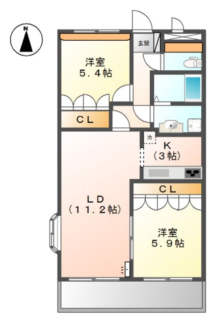グランドールＡの間取り