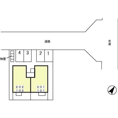 セジュールノア101の区画図