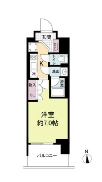 ルネフラッツ谷町四丁目の間取り