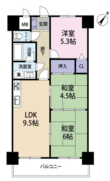 ライオンズマンション神戸明泉寺の間取り