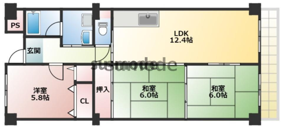 メゾンドール1の間取り