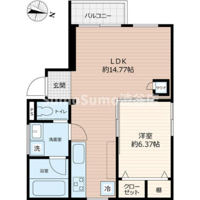 SCENE. Meguro Sauna Residenceの間取り| 