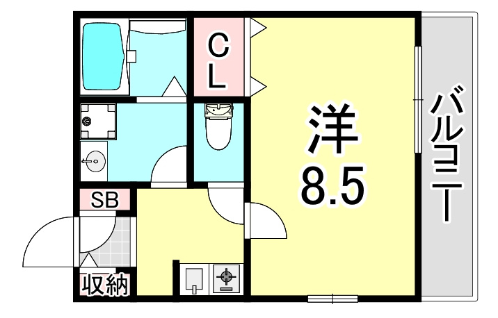 クレール上祇園の間取り