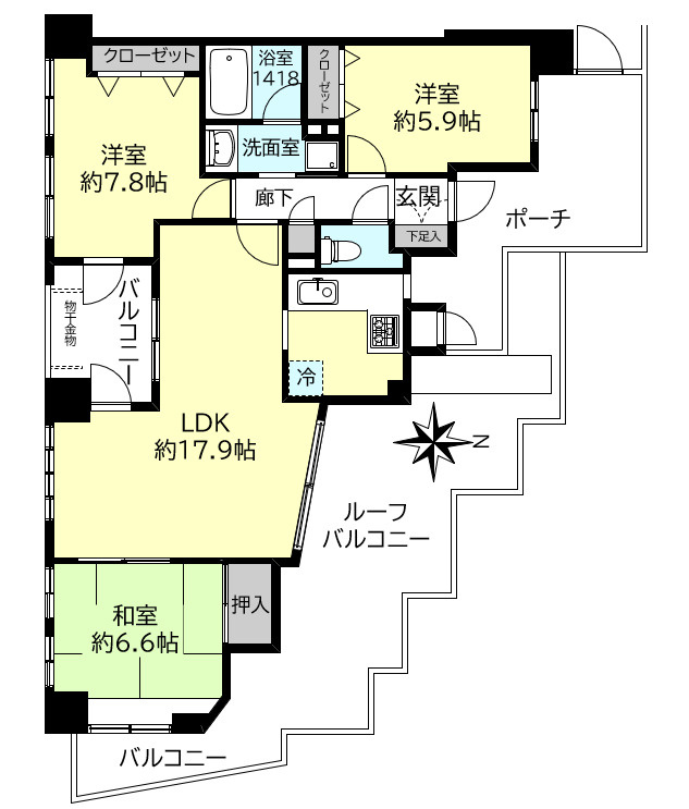 アーバンヴィレッジ須磨アクティスの間取り