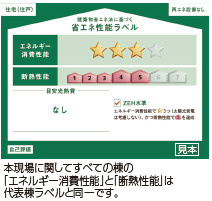 仲介手数料不要　ハートフルタウン北区植木町投刀塚422番【桜井小・鹿南中】の省エネ性能ラベル